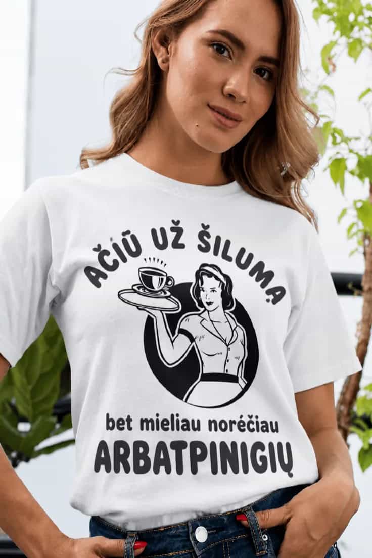 Juokingi marškinėliai Arbatpinigių prašymas