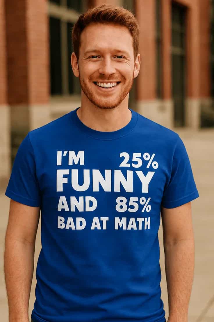Juokingi marškinėliai Blogai sekasi matematika