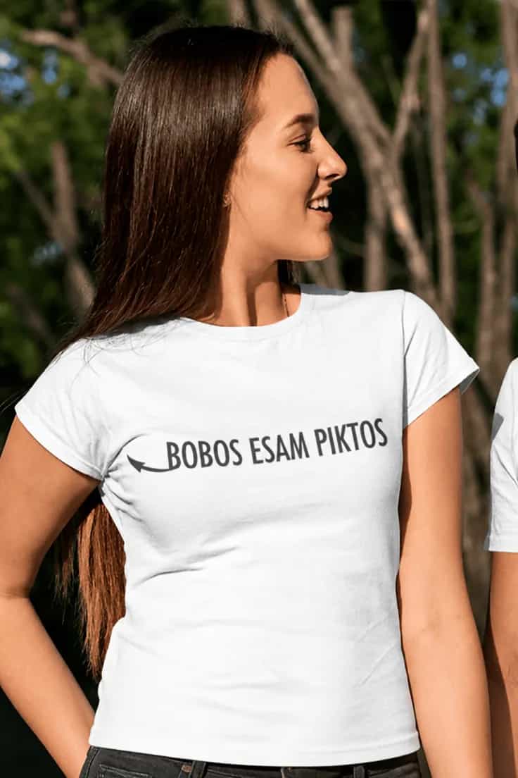 Juokingi marškinėliai Bobos esam piktos