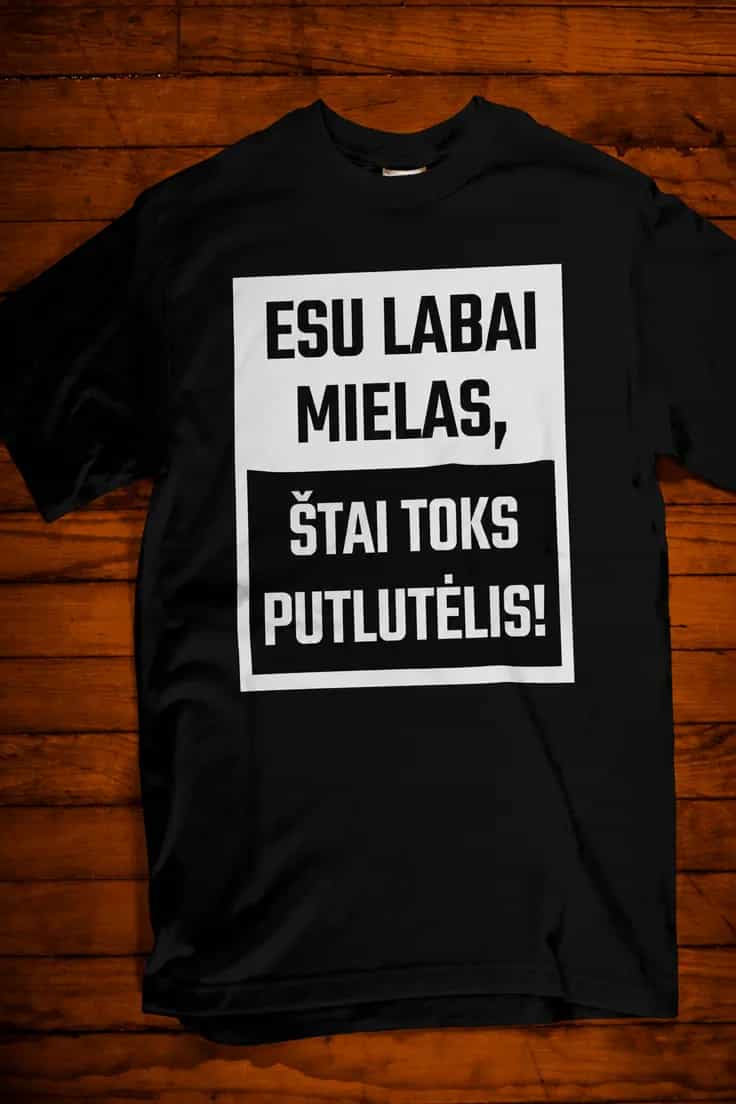 Juokingi marškinėliai Esu mielas putlutėlis