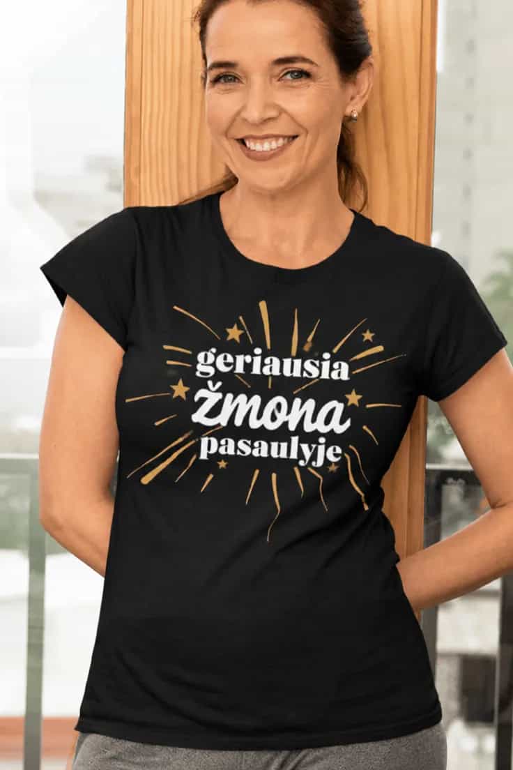 Juokingi marškinėliai Geriausia žmona pasaulyje