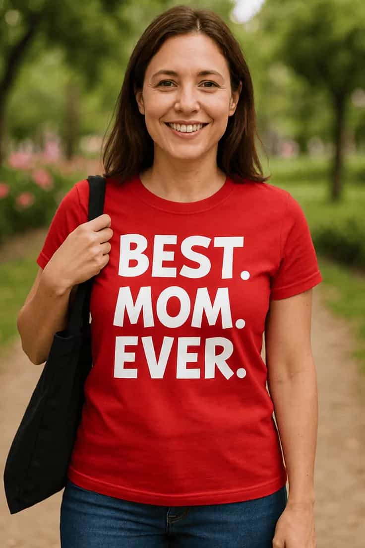 Juokingi marškinėliai geriausiai mamai – BEST. MOM. EVER.
