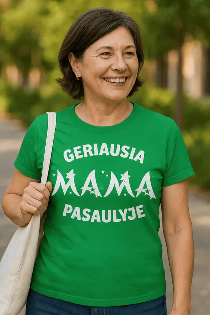 Juokingi marškinėliai Geriausiai mamai pasaulyje