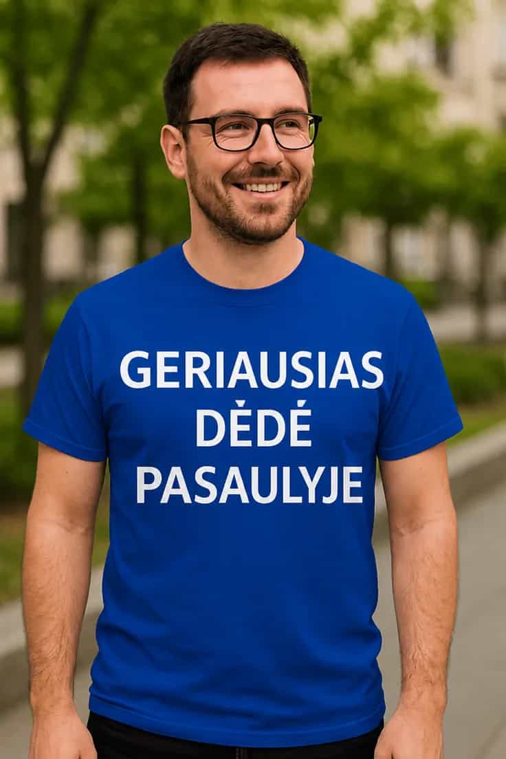 Juokingi marškinėliai Geriausiam dėdei pasaulyje