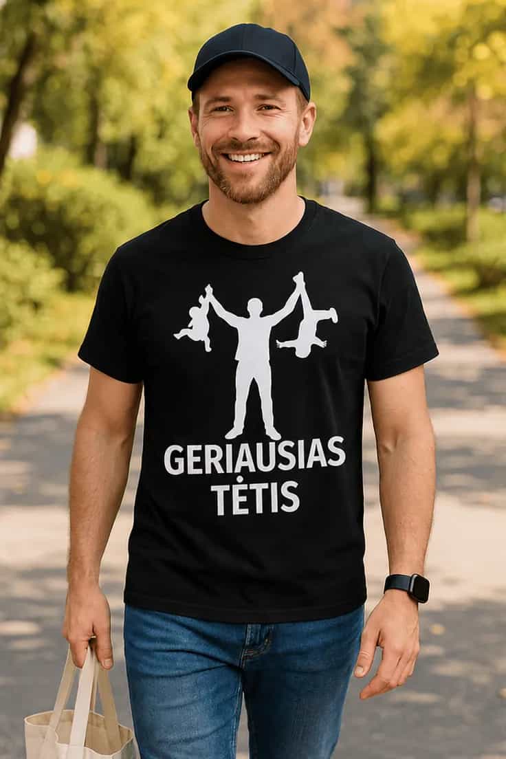 Juokingi marškinėliai geriausiam tėčiui GERIAUSIAS TĖTIS