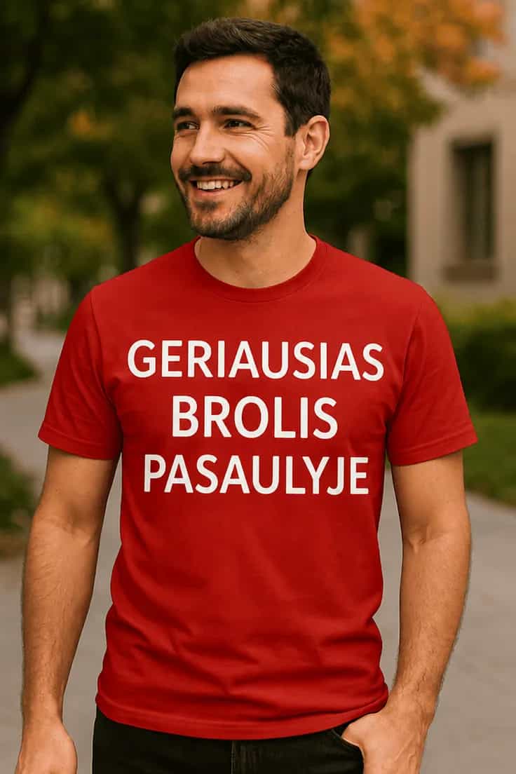Juokingi marškinėliai Geriausias brolis pasaulyje