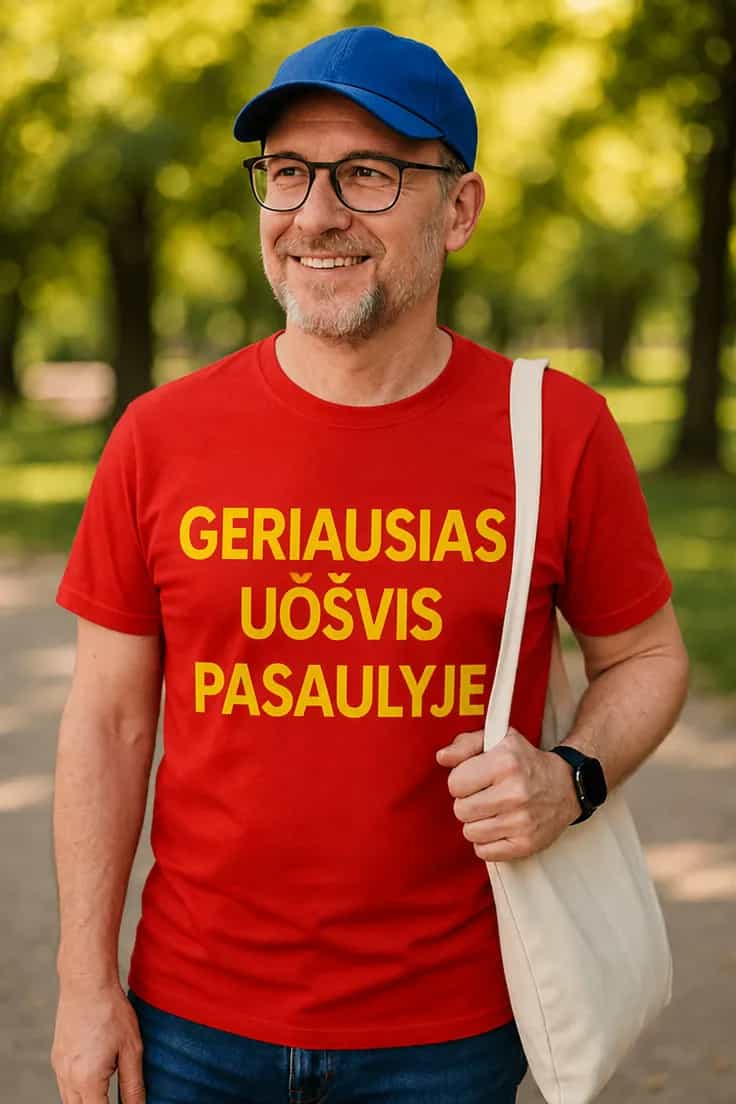 Juokingi marškinėliai Geriausias uošvis pasaulyje