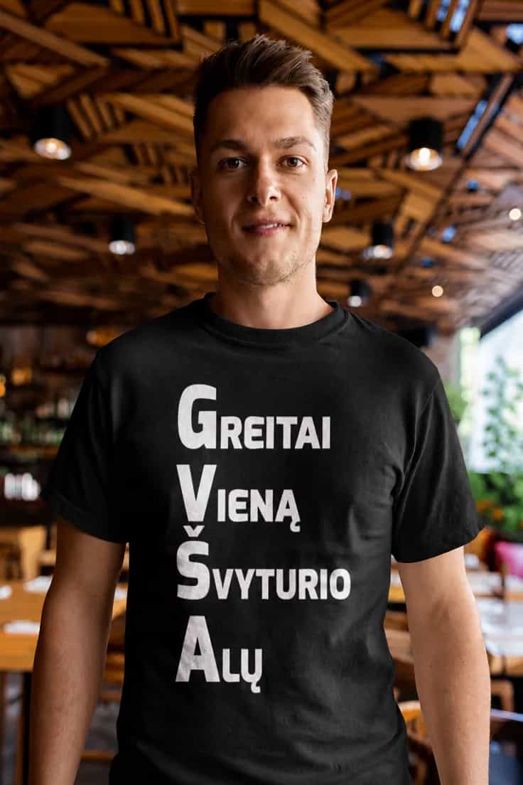 Juokingi marškinėliai Greitai alaus – GREITAI