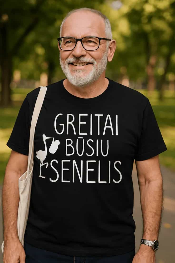 Juokingi marškinėliai Greitai būsiu senelis