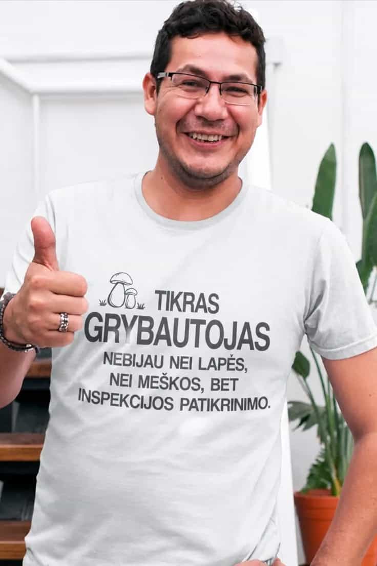 Juokingi marškinėliai Grybautojo baimė – TIKRAS