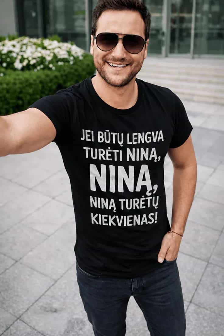 Juokingi marškinėliai Jei turėti būtų lengva su vardu
