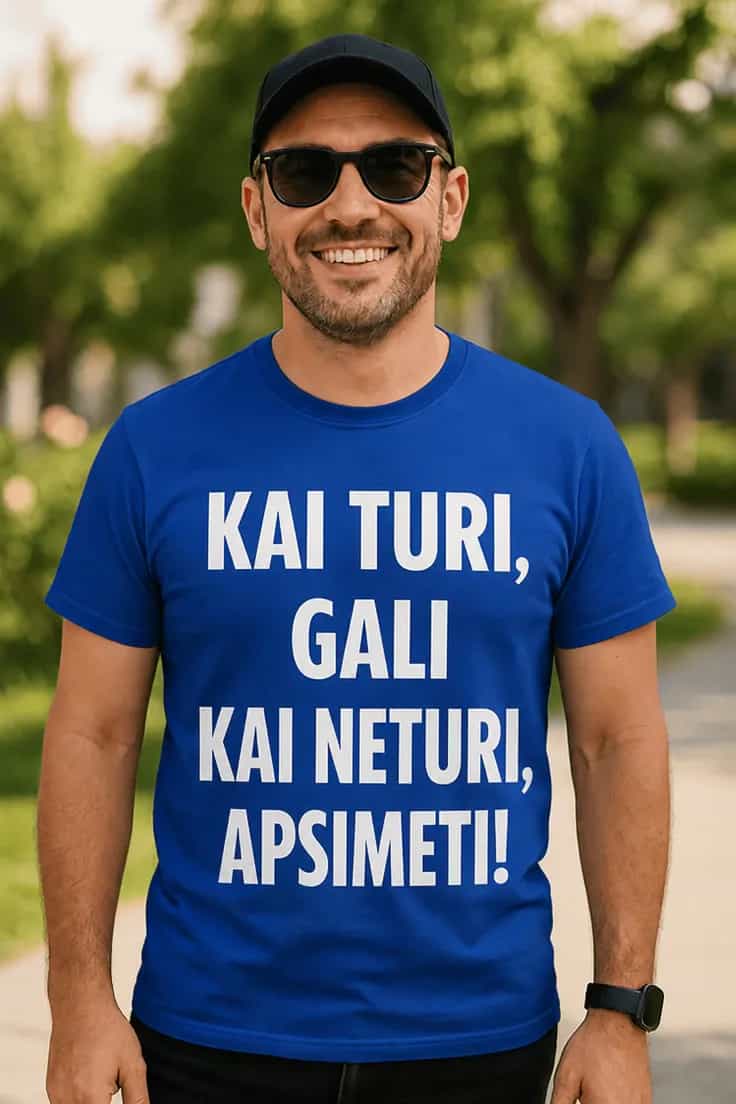 Juokingi marškinėliai Kai neturi apsimeti