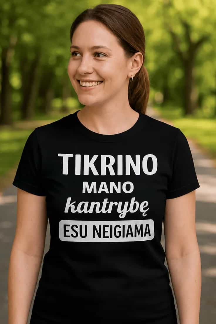Juokingi marškinėliai Kantrybės testas neigiamas