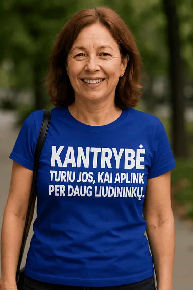 Juokingi marškinėliai Kantrybė su liudininkais