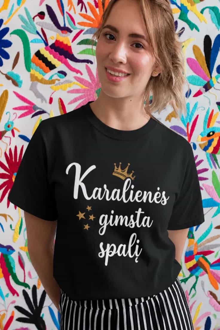 Juokingi marškinėliai Karalienės gimsta pasirinktą mėnesį