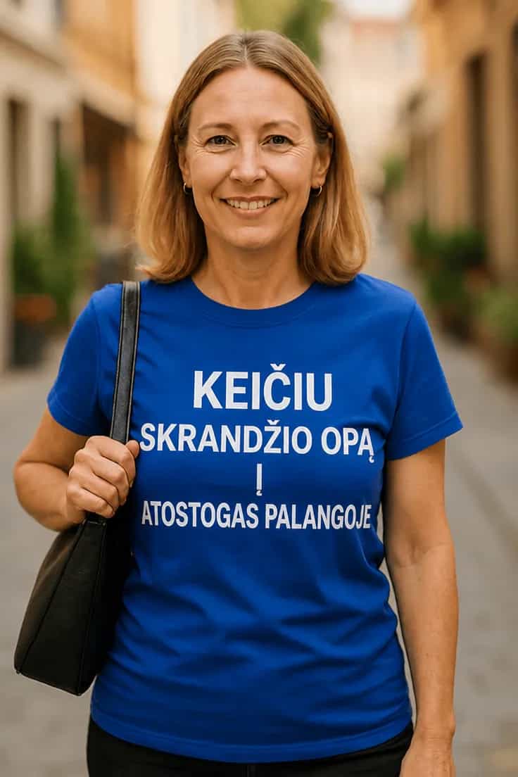 Juokingi marškinėliai Keičiu opą į atostogas