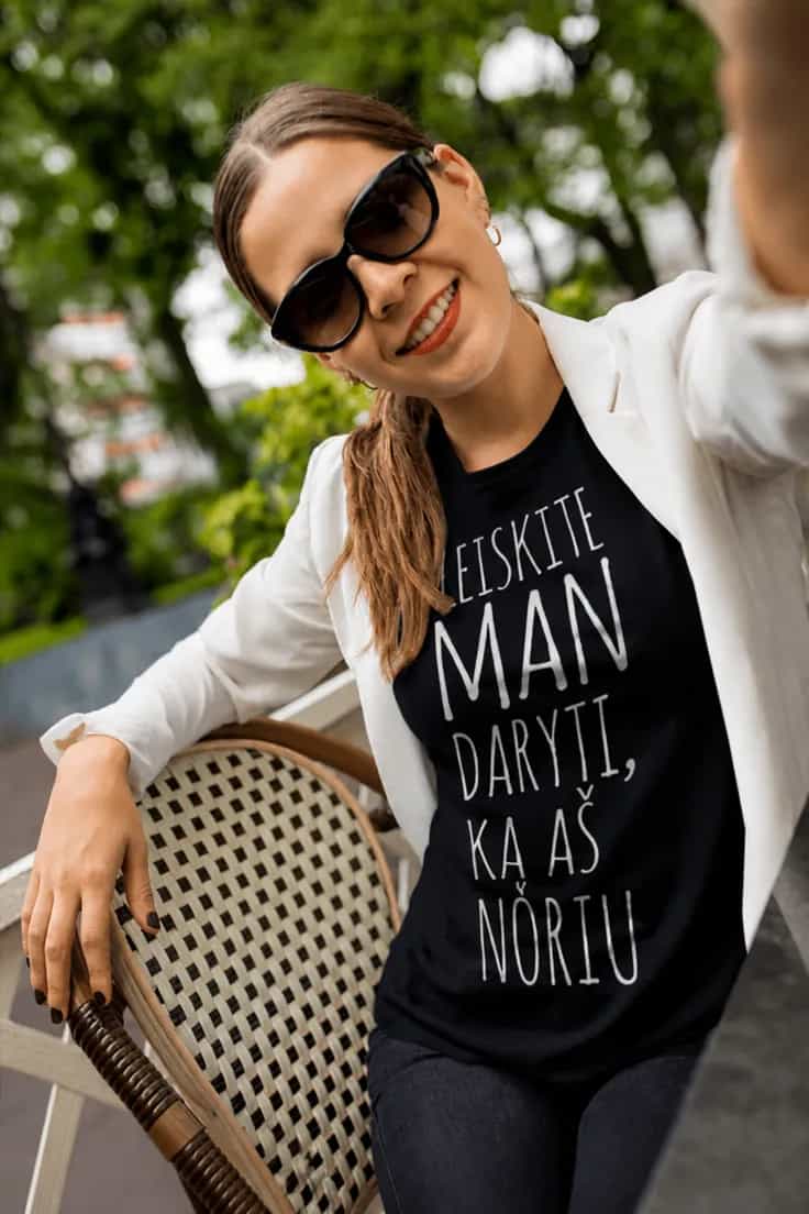 Juokingi marškinėliai Leiskite man daryti ką noriu