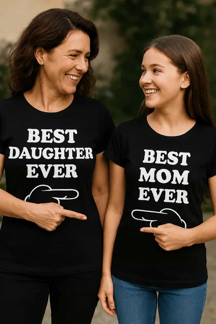 Juokingi marškinėliai mamai ir dukrai | BEST DAUGHTER