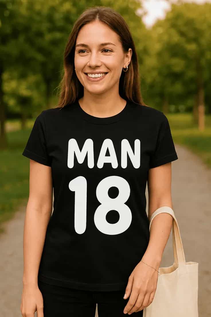Juokingi marškinėliai Man 18 – MAN 18