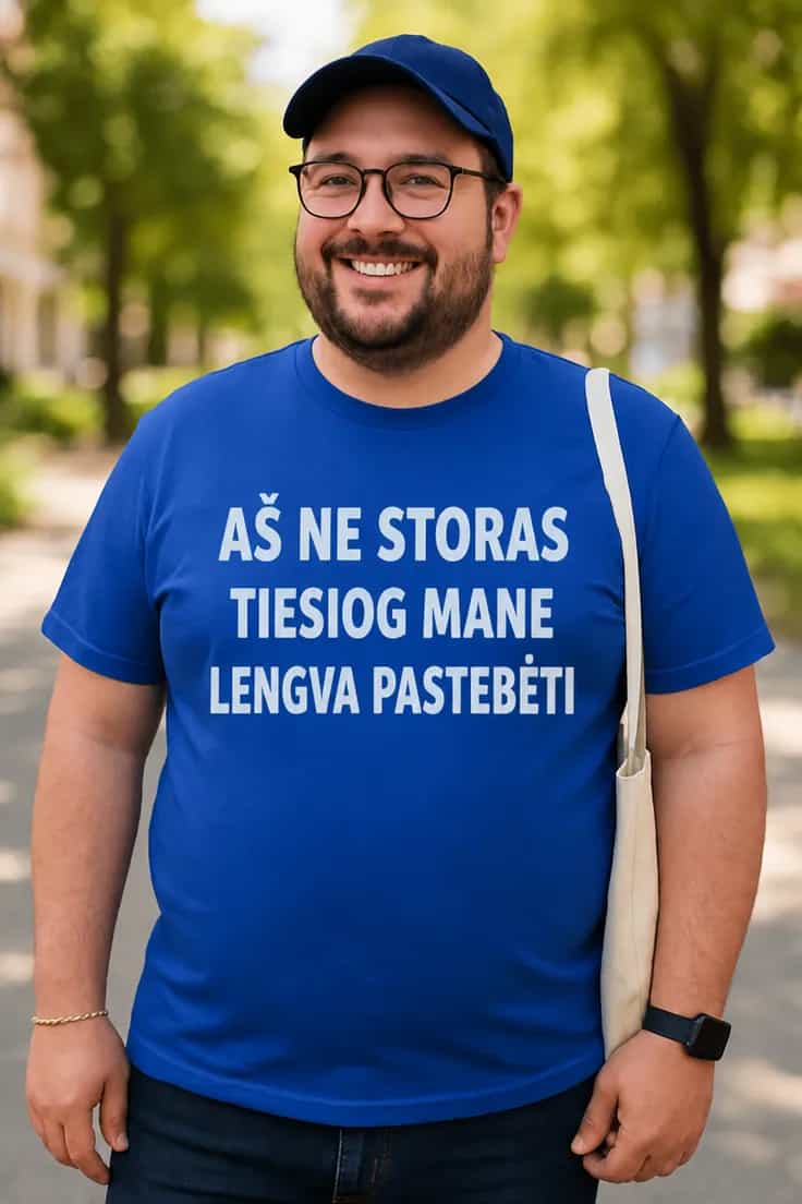 Juokingi marškinėliai Mane lengva pastebėti