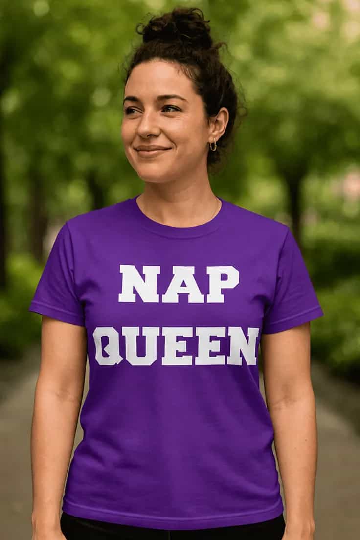 Juokingi marškinėliai Miego karalienė – NAP QUEEN