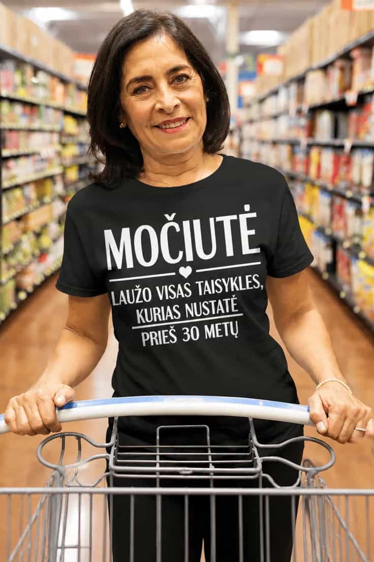 Juokingi marškinėliai Močiutė ir senos taisyklės