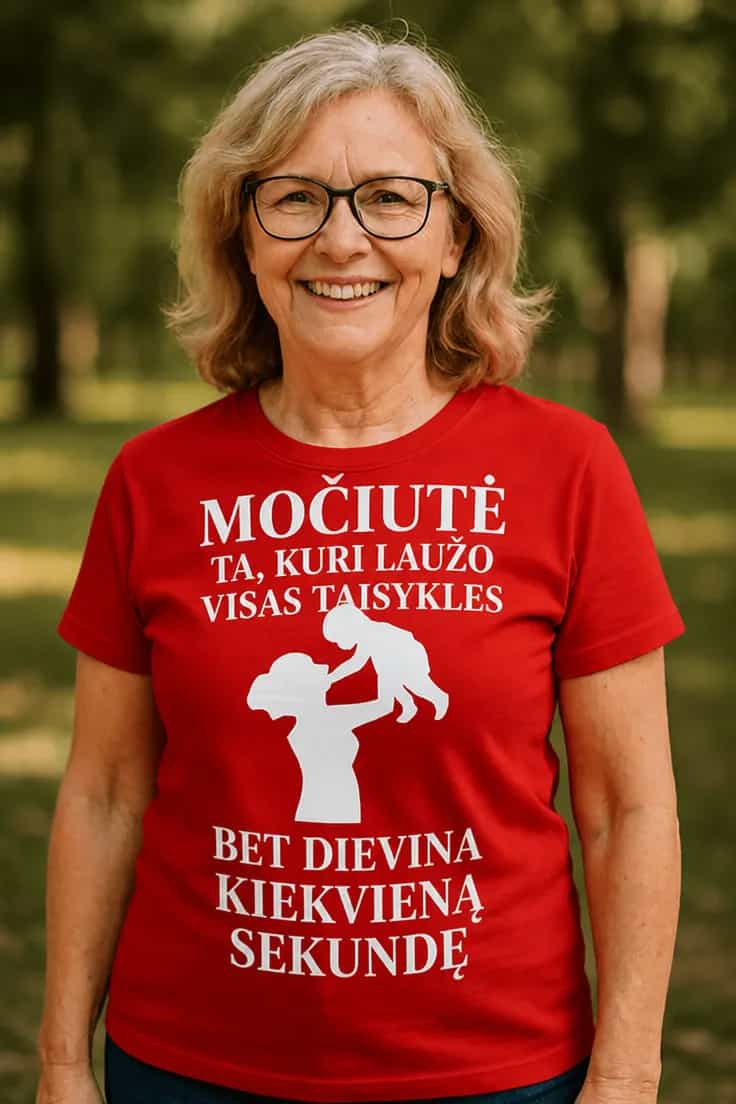 Juokingi marškinėliai Močiutė laužo taisykles