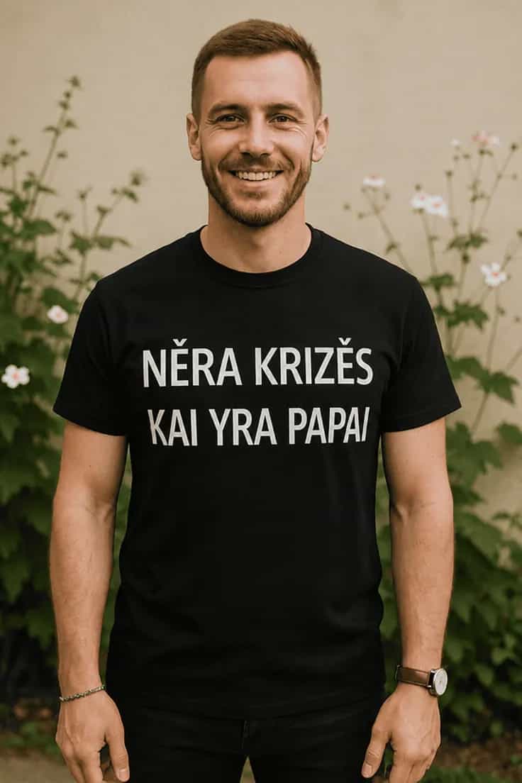 Juokingi marškinėliai Nėra krizės kai yra papai