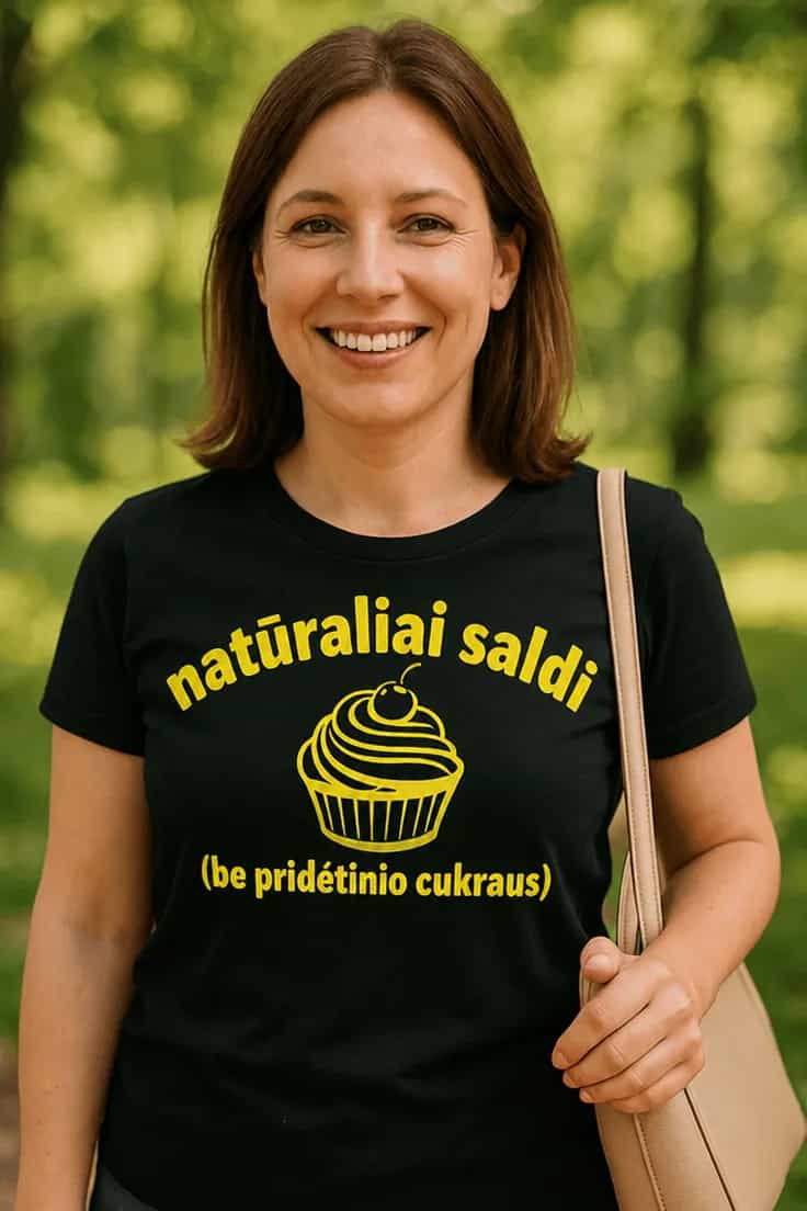 Juokingi marškinėliai Natūraliai saldi
