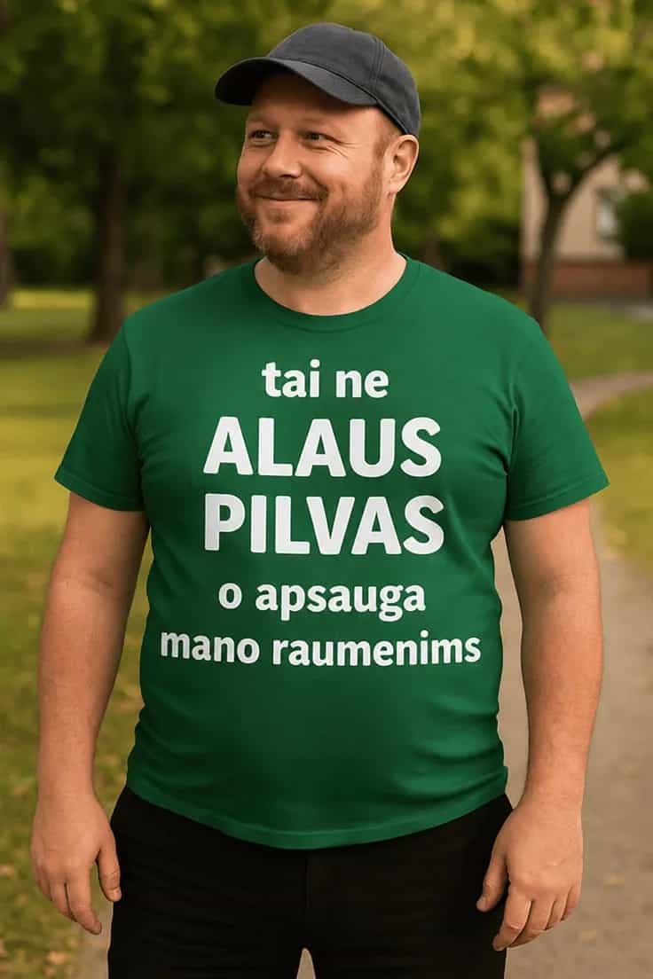 Juokingi marškinėliai Ne alaus pilvas – tai ne