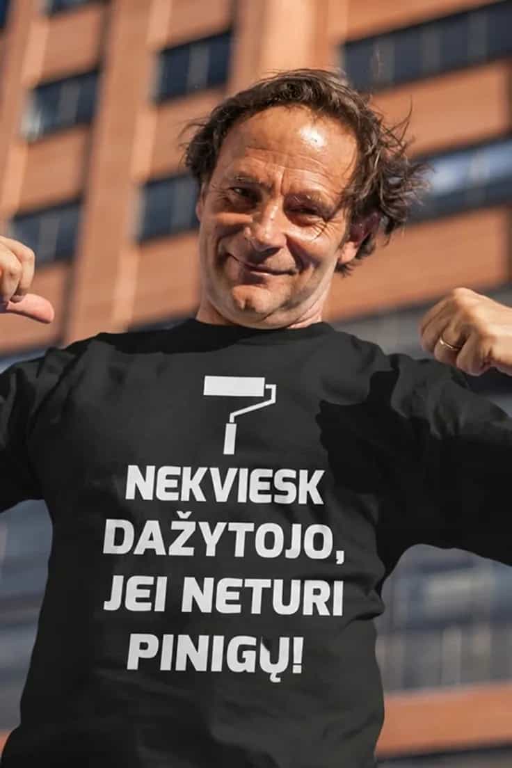 Juokingi marškinėliai Nekviesk dažytojo