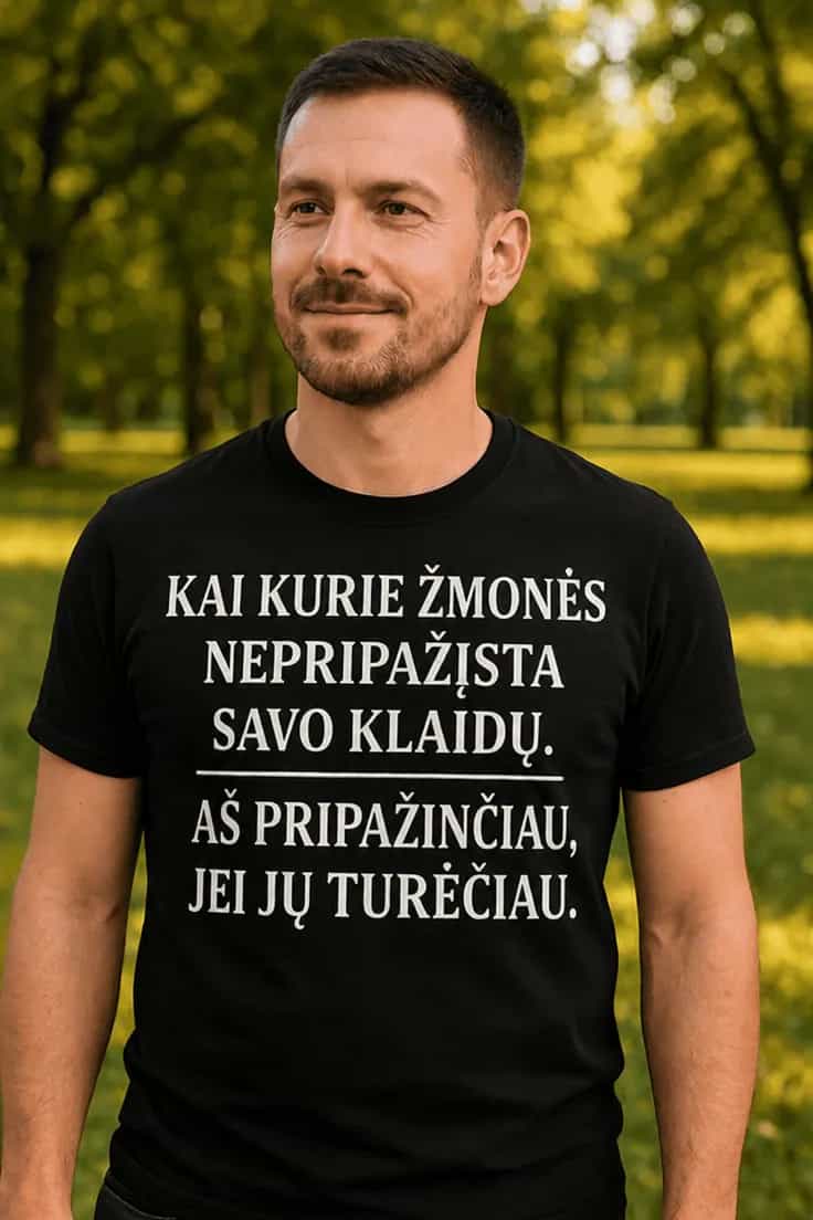 Juokingi marškinėliai Nepripažįstu klaidų