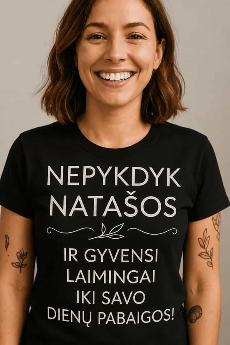Juokingi marškinėliai Nepykdyk su vardu – NEPYKDYK
