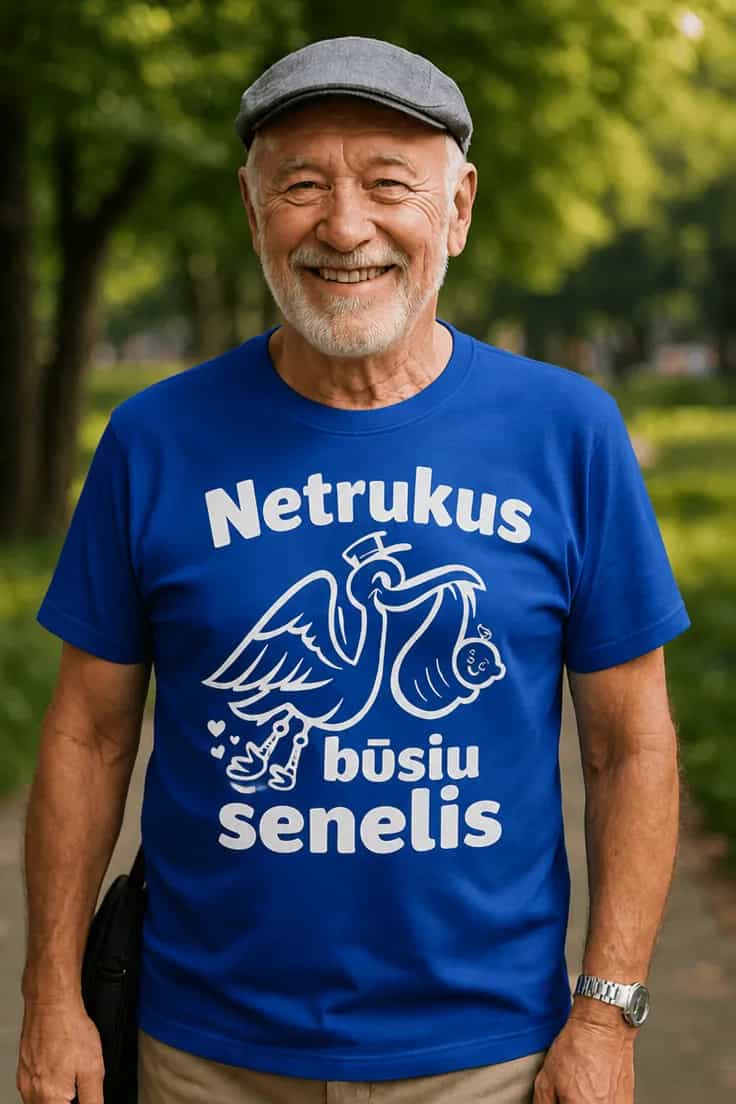 Juokingi marškinėliai Netrukus būsiu senelis