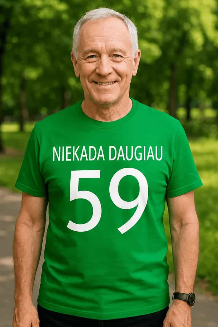 Juokingi marškinėliai Niekada daugiau 59