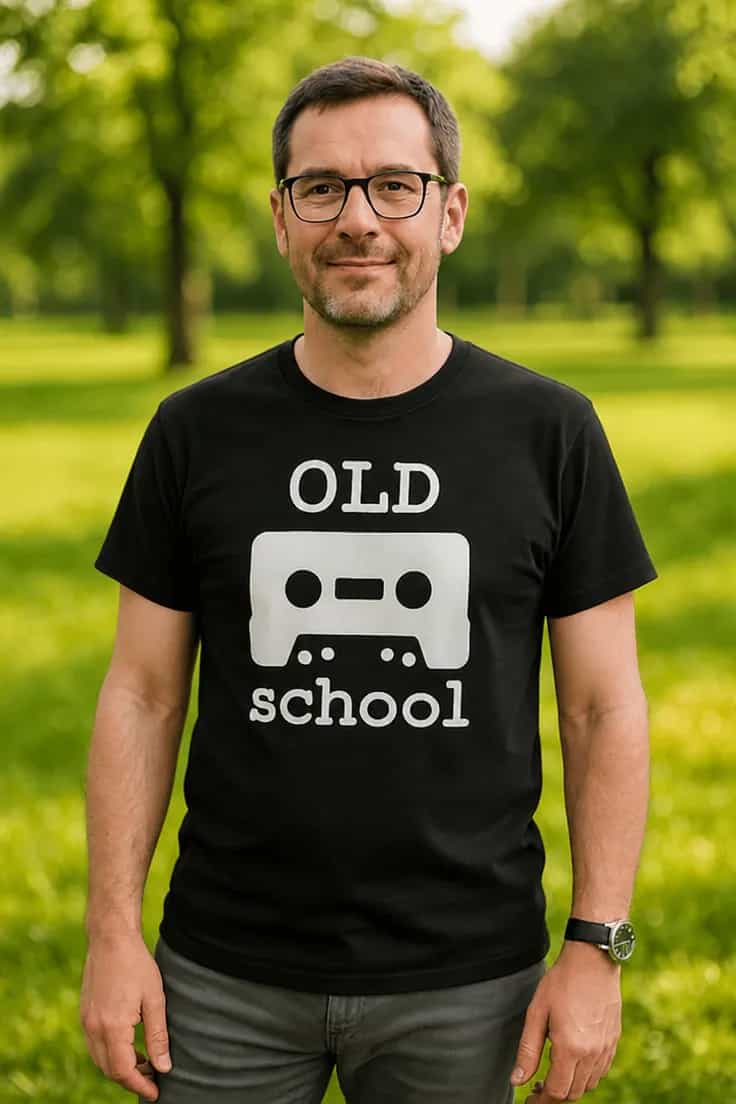 Juokingi marškinėliai Old school stilius