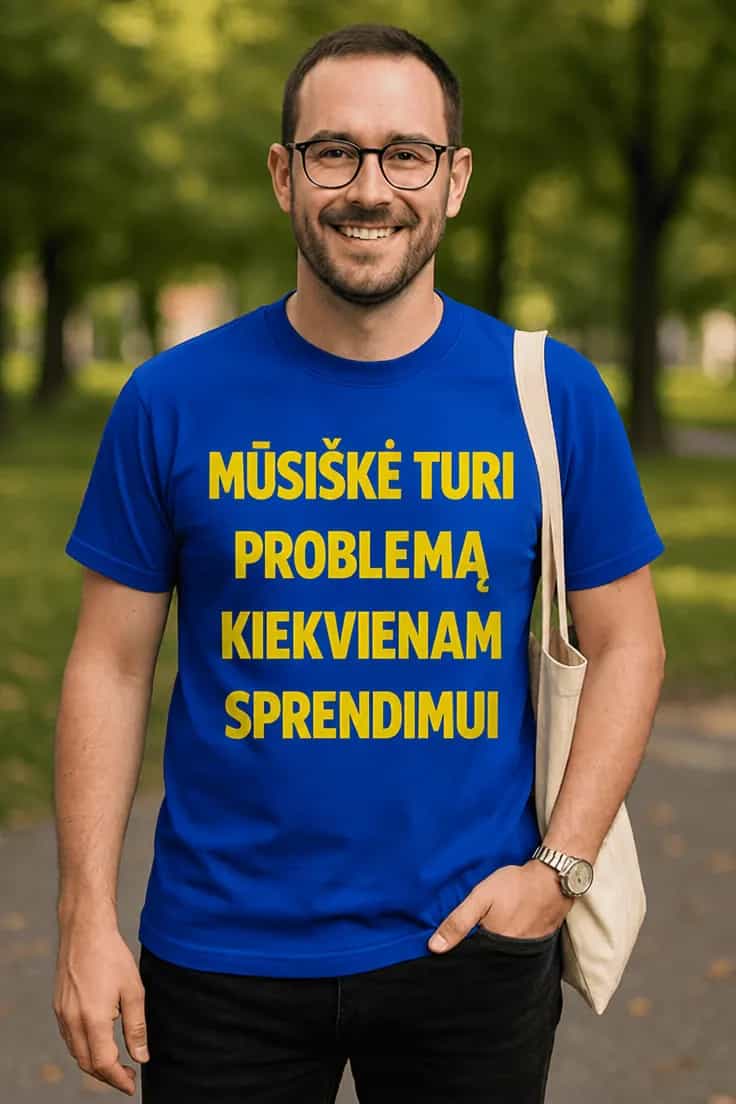 Juokingi marškinėliai Problema kiekvienam sprendimui