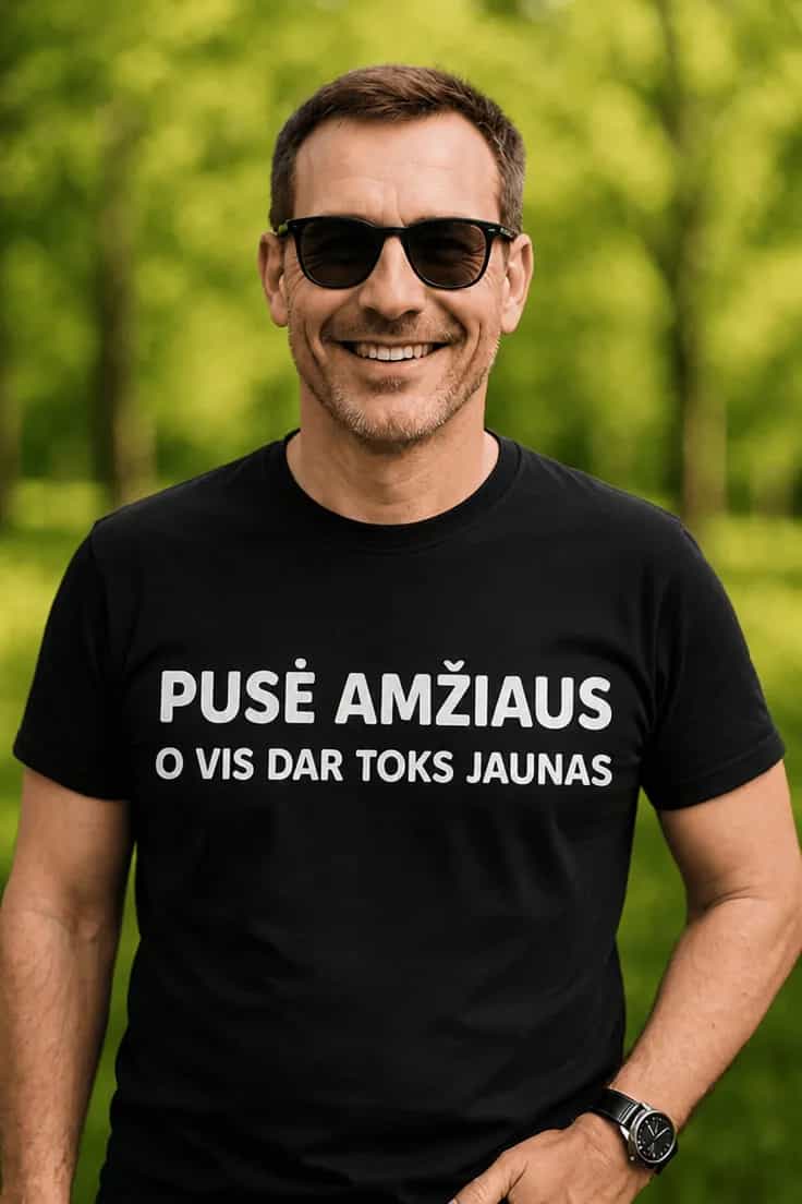 Juokingi marškinėliai Pusė amžiaus vis dar jaunas