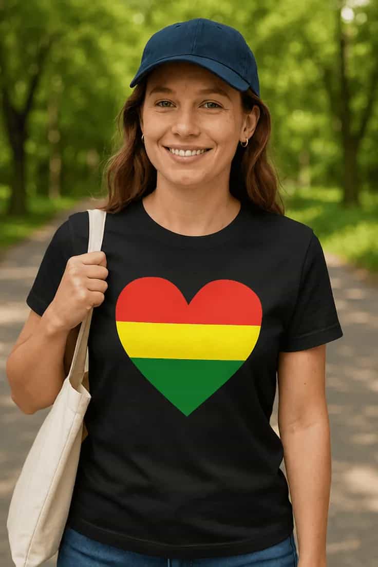 Juokingi marškinėliai Rasta širdis