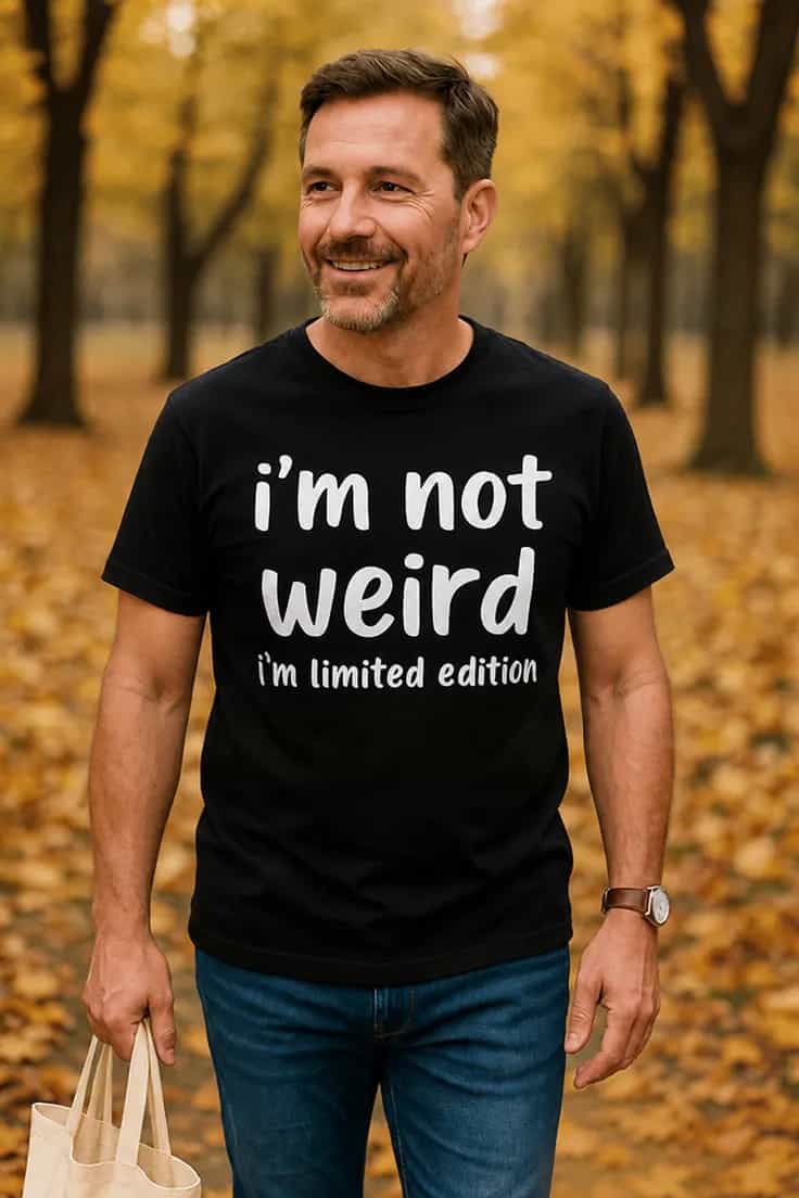 Juokingi marškinėliai Riboto leidimo – i'm not weird