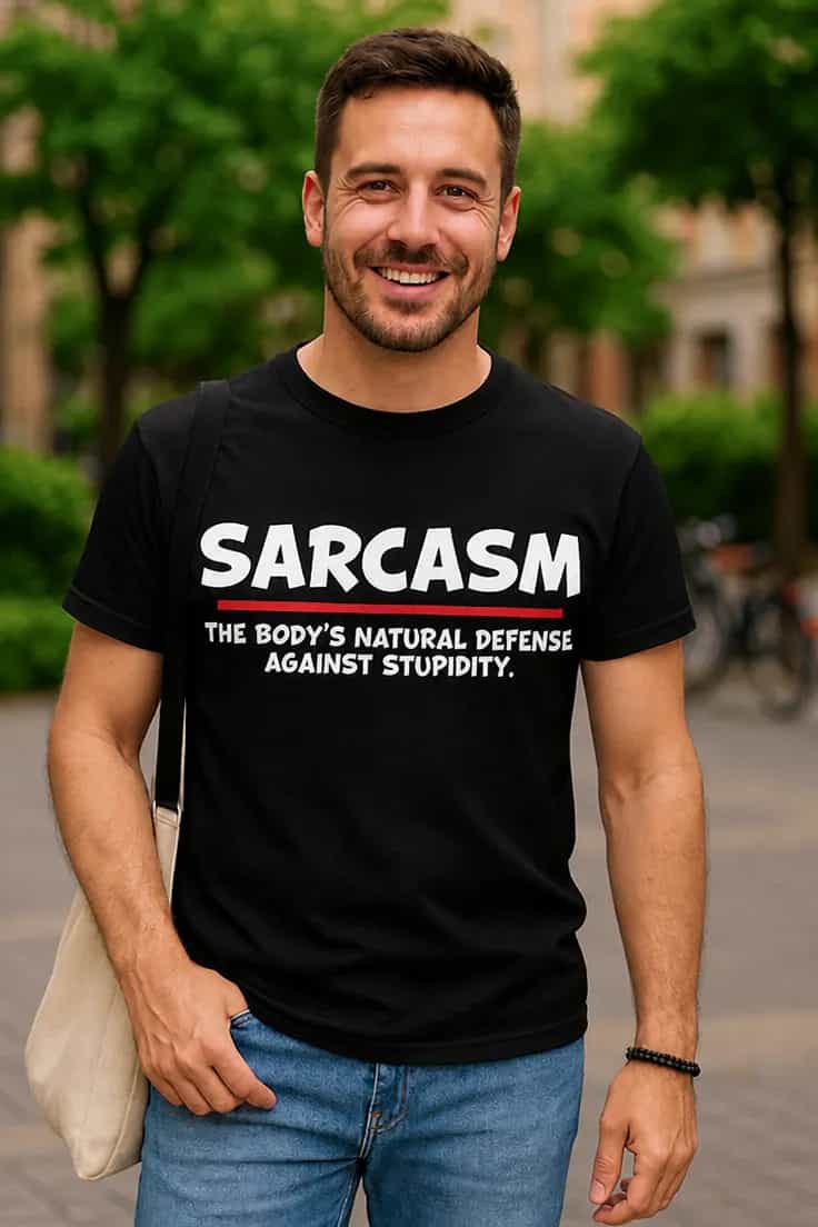 Juokingi marškinėliai Sarkazmas – SARCASM THE BODY'S