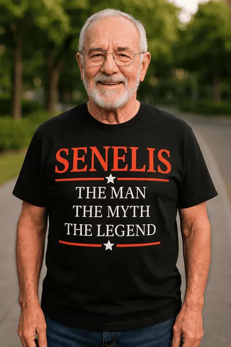 Juokingi marškinėliai Senelis legenda | SENELIS