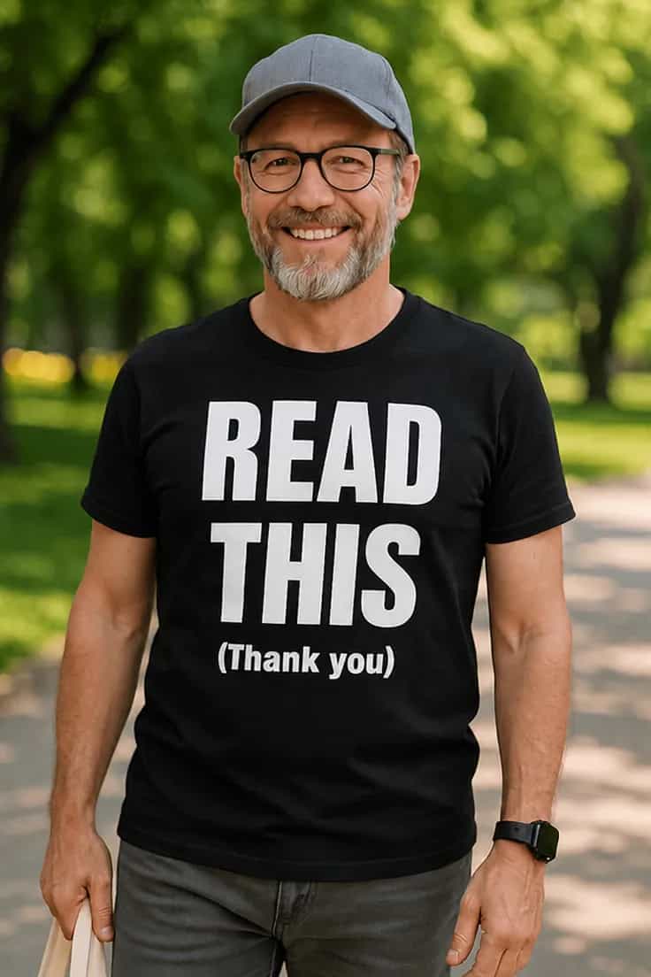 Juokingi marškinėliai Skaityk tai ačiū READ THIS