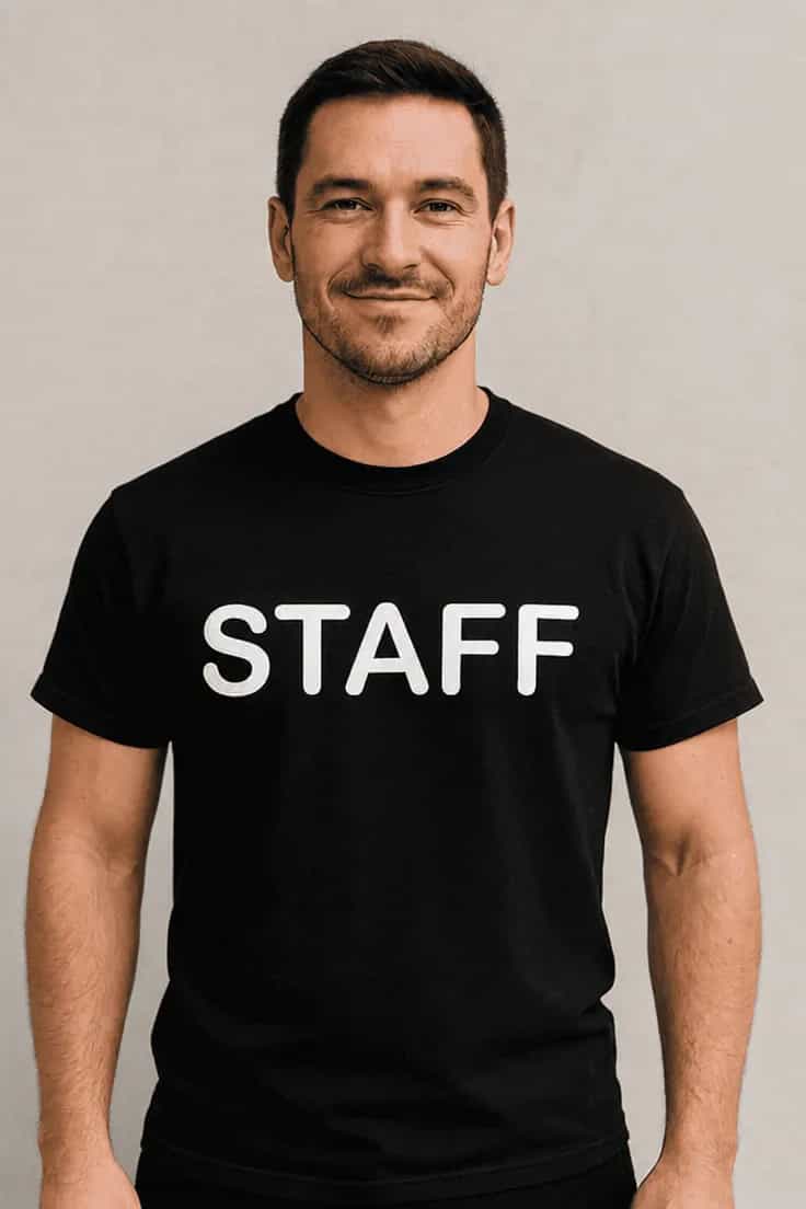 Juokingi marškinėliai Staff
