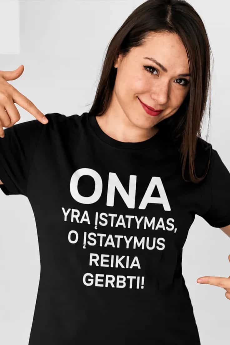 Juokingi marškinėliai Įstatymus reikia gerbti su vardu