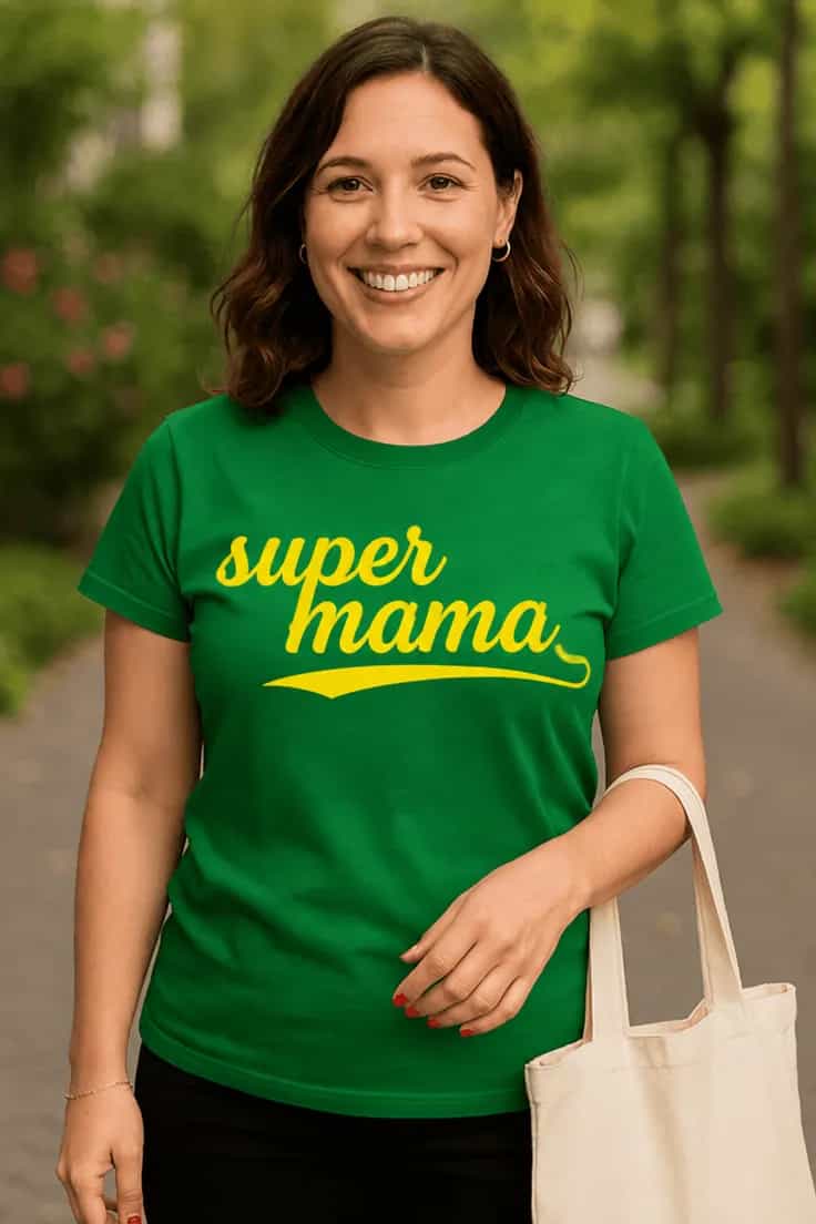 Juokingi marškinėliai Super mamai – super mama