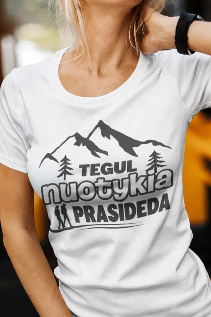 Juokingi marškinėliai Tegul nuotykis prasideda