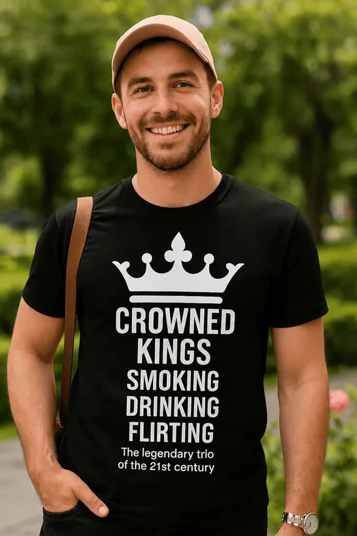 Juokingi marškinėliai Trys karaliai – CROWNED KINGS