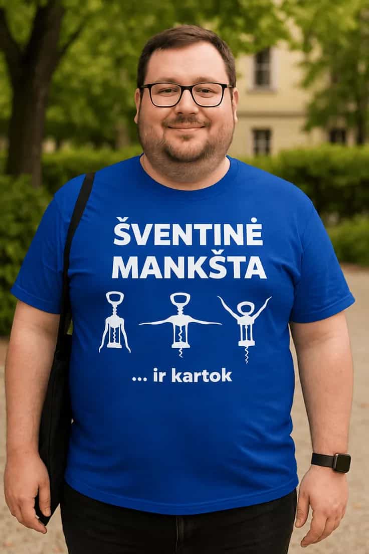Juokingi marškinėliai Šventinė mankšta – ŠVENTINĖ
