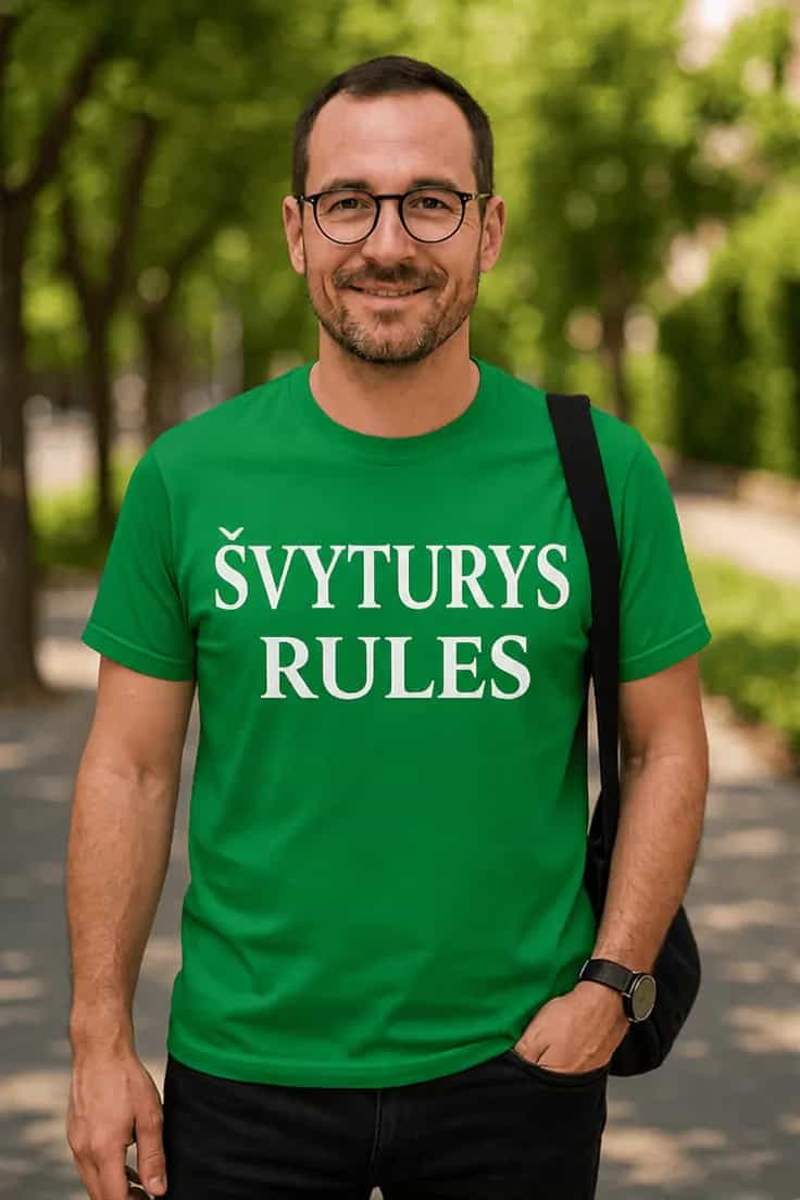 Juokingi marškinėliai Švyturys valdo